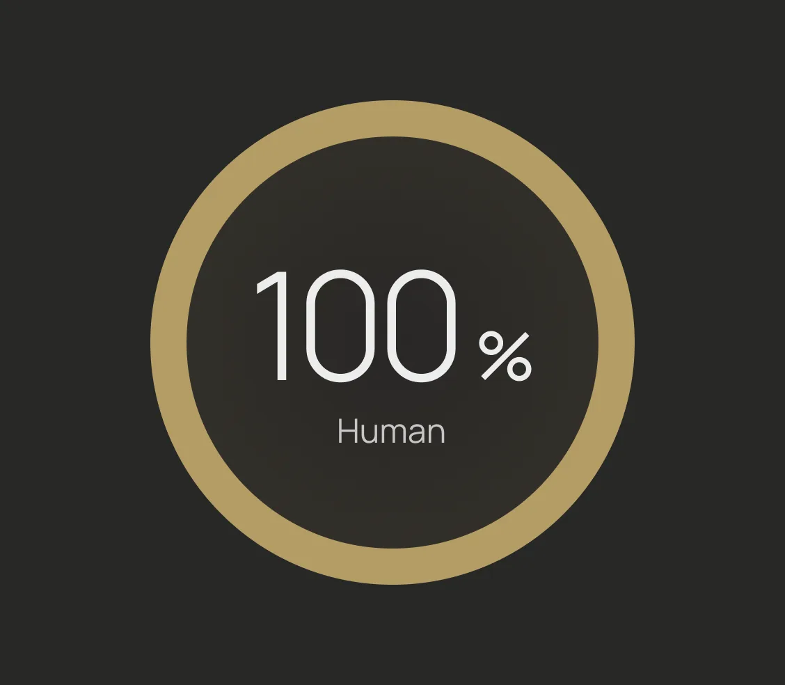 100% human content